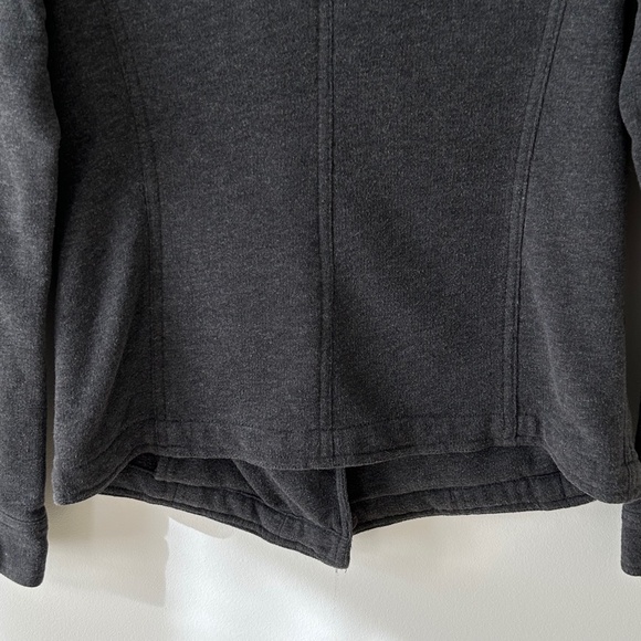 J Jill Charcoal Gray Cotton Terry Knit Zip Jacket - Picture 11 of 16